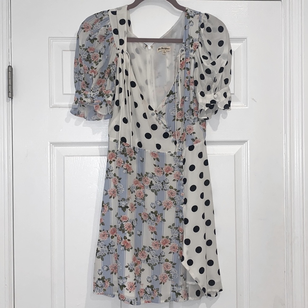 For love and lemons savanah mini wrap dress size small
